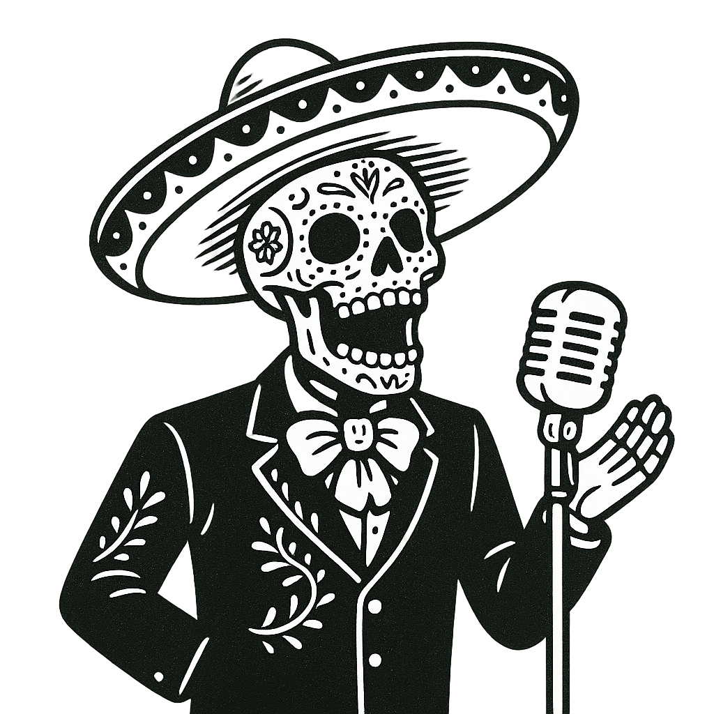 Charro cantando imagen echa para Mexiclub
